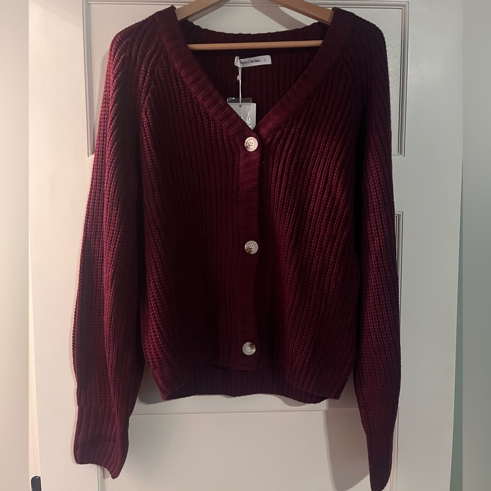 Maroon Cardigan